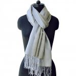 GREY GREEN SILK PASHMINA SHAWL