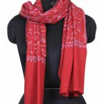 CARMINE EMBROIDERED PURE PASHMINA SHAWL