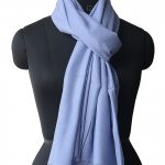 LIGHT STEEL BLUE PASHMINA SHAWL