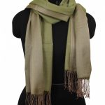 SANDCASTLE WITH LIME GREEN SILK PASHMINA SHAWL