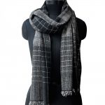 BLACK AND GREY CHECKS PASHMINA CHECKS