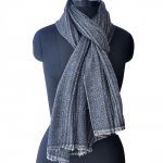 BLACK WITH GREY CASHMERE CHECKS