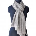 TAUPE WITH PALE SENDY BROWN CASHMERE CHECKS