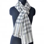 WHITESMOKE AND BLACK CASHMERE CHECKS