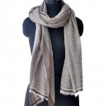 BISQUE WITH BROWN CASHMERE CHECKS