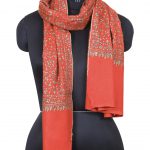 CORAL EMBROIDERER PURE PASHMINA SHAWL