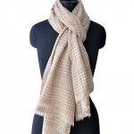 CORNSILK WITH LIGHT KHAKI CASHMERE CHECKS