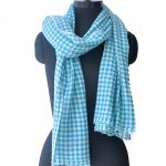 DEEPSKY BLUE WITH WHITE CASHMERE CHECKS