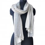 HONEYDEW WITH BLACK STRIPES CASHMERE