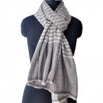 WHITESMOKE WITH TAUPE CASHMERE CHECKS