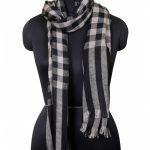 BLACK AND HONEYDEW CHECK PASHMINA LUXURY SHAWL