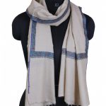 BONE COLOR EMBROIBERY PURE PASHMINA SHAWL