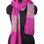 CERISE PINK EMBROIDERED PASHMINA LUXURY SHAWL