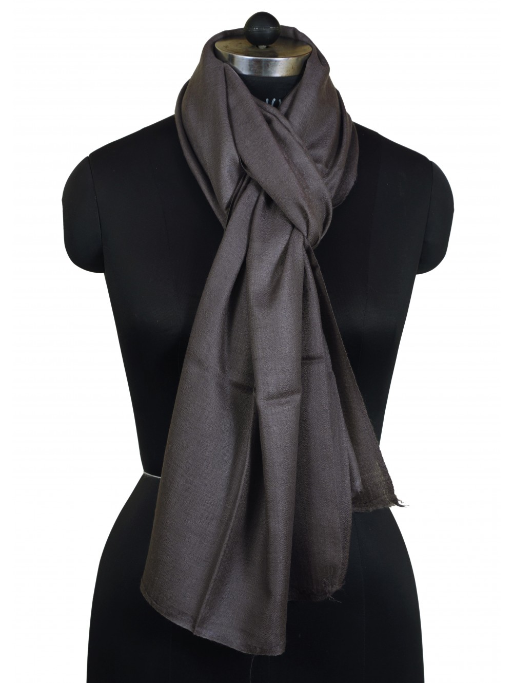 DAREK BATTLESHIP GREY PURE PASHMINA SHAWL Babablacksheep