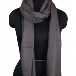 DAREK BATTLESHIP GREY PURE PASHMINA SHAWL