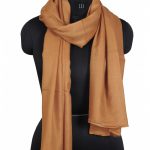 LIGHT FLAME ORANGE PURE PASHMINA SHAWL