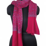 MAXICAN-PINK EMBROIDERED PASHMINA LUXURY SHAWL