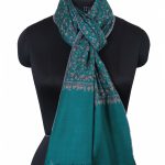 TEAL EMBROIDERED PASHMINA LUXURY SHAWL SHAWL