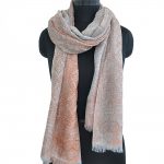 LIGHT FLORAL ORANGE JAMAWAR SHAWL