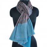 TURQUOISE WITH DARK PAISLEY JAMAWAR SHAWL
