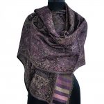 FLORAL PURPLE WITH BLACK SHAWL