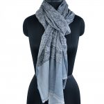 LIGHT GREY WITH PALE SILVER PASHMINA JAMAWAR SHAWL