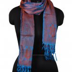 AZURE WITH ORANGE SILK SACRF