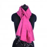 DEEP PINK RAW SILK SCARVES