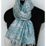 SKY BLUE SILK STOLE